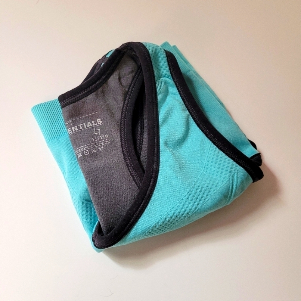 Essentials Blue Sports Bra with Racerback Design - Picture 8 of 11